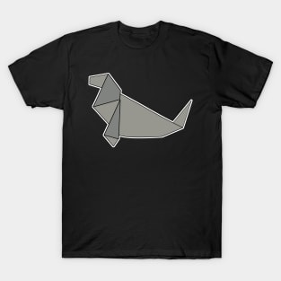 Seal Sealion Origami Sticker Style Design T-Shirt